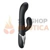 Vibrador con estimulador de clitoris, carga USB y cabeza INFLABLE